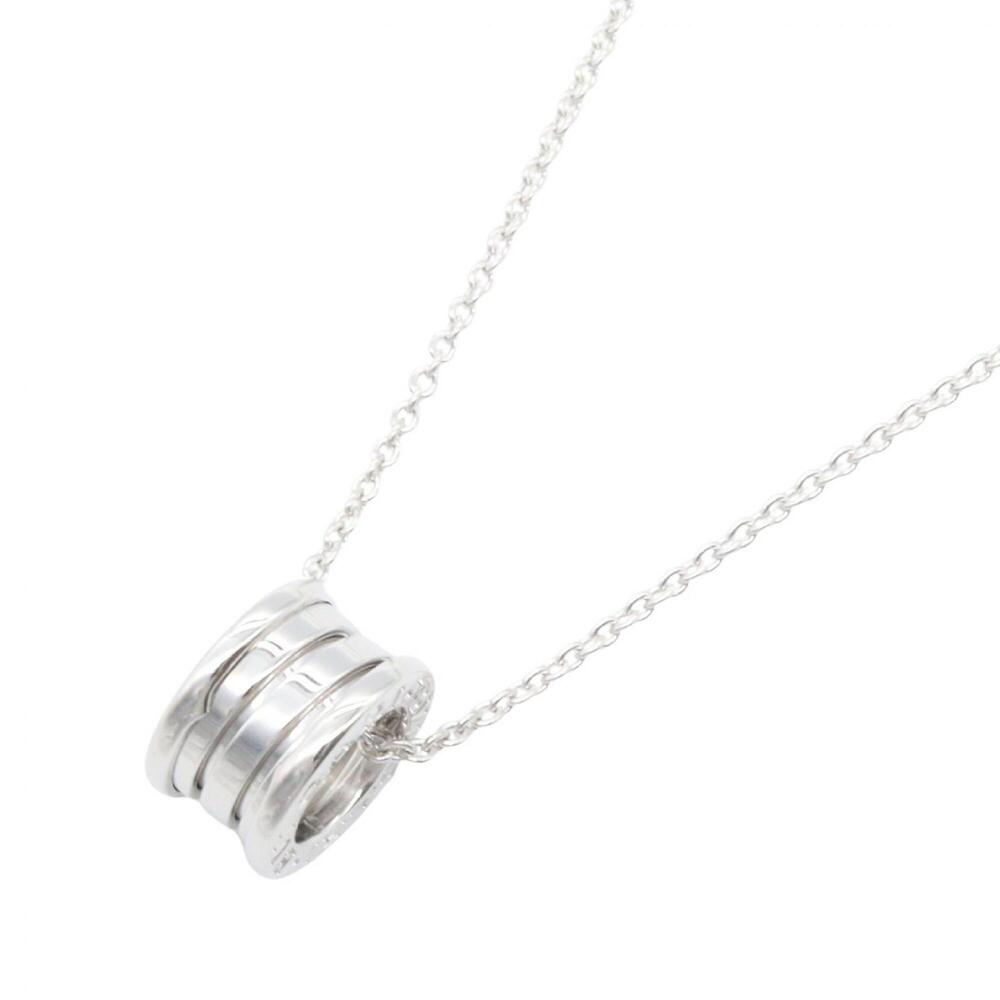 Bulgari BVLGARI B-zero1 Necklace, 18KWG (White Gold), Women's, Silver Tone, 7...